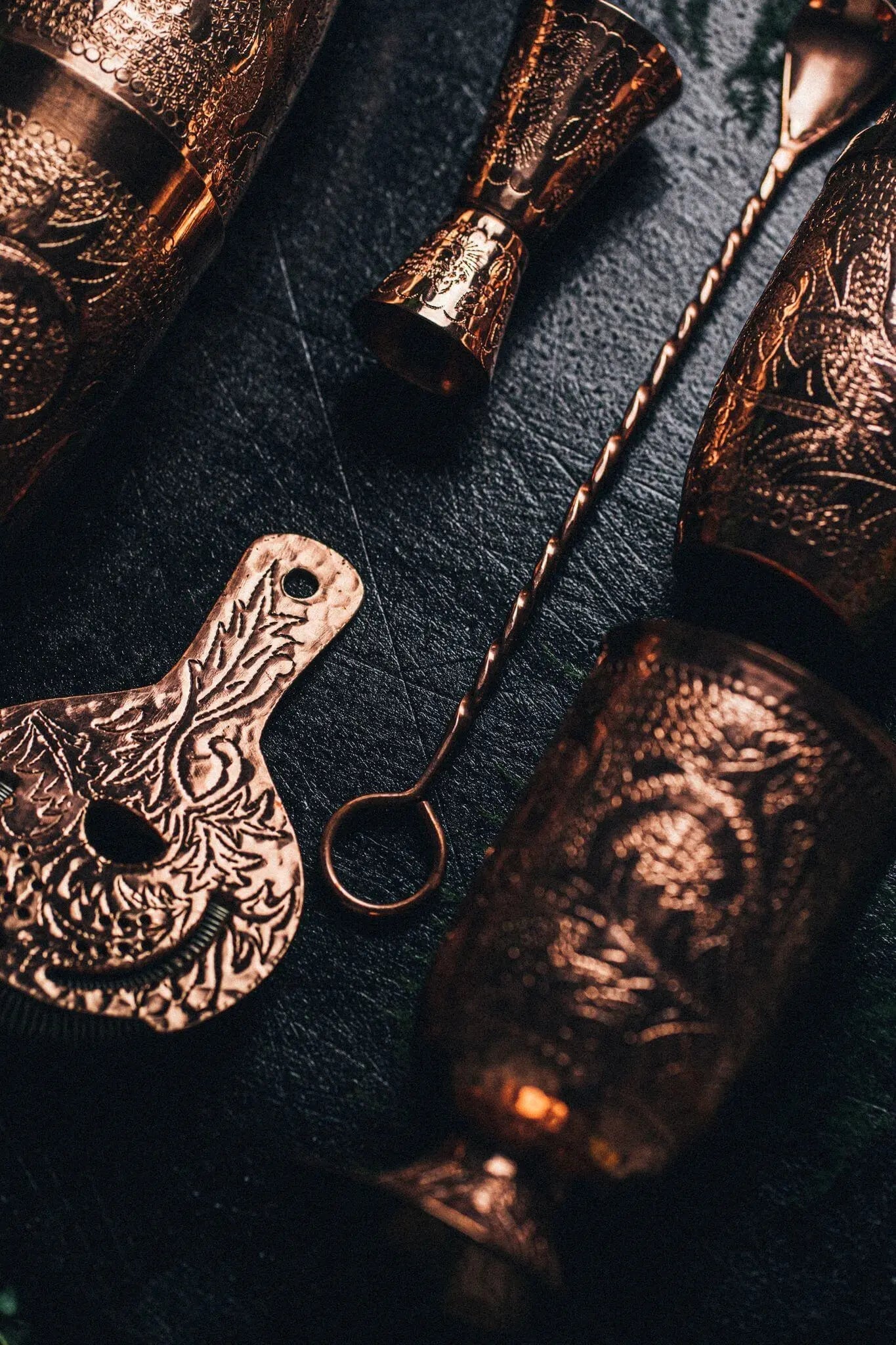 Copper cocktail set Flores