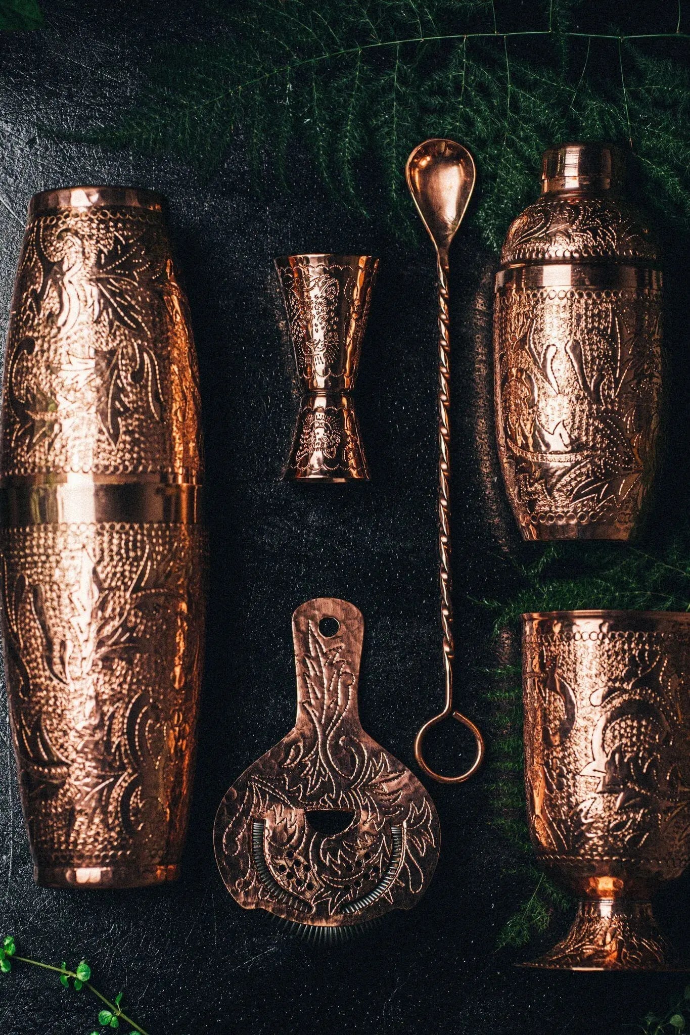 Luxury Rose Gold Copper Cocktail Set