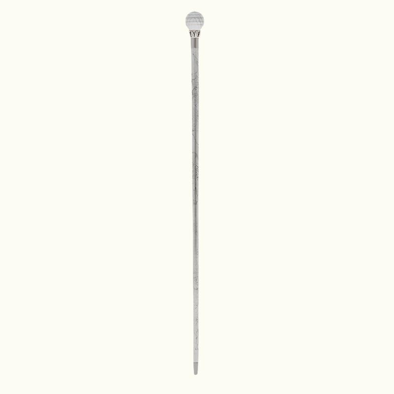 Crystal Ball Cane Silver Shaft - Canes