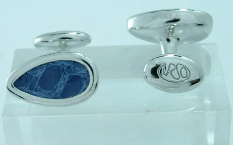 Cufflinks Croco in Sterling Silver
