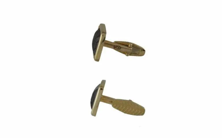 Manchetknopen Croco Geel massief goud 18kt
