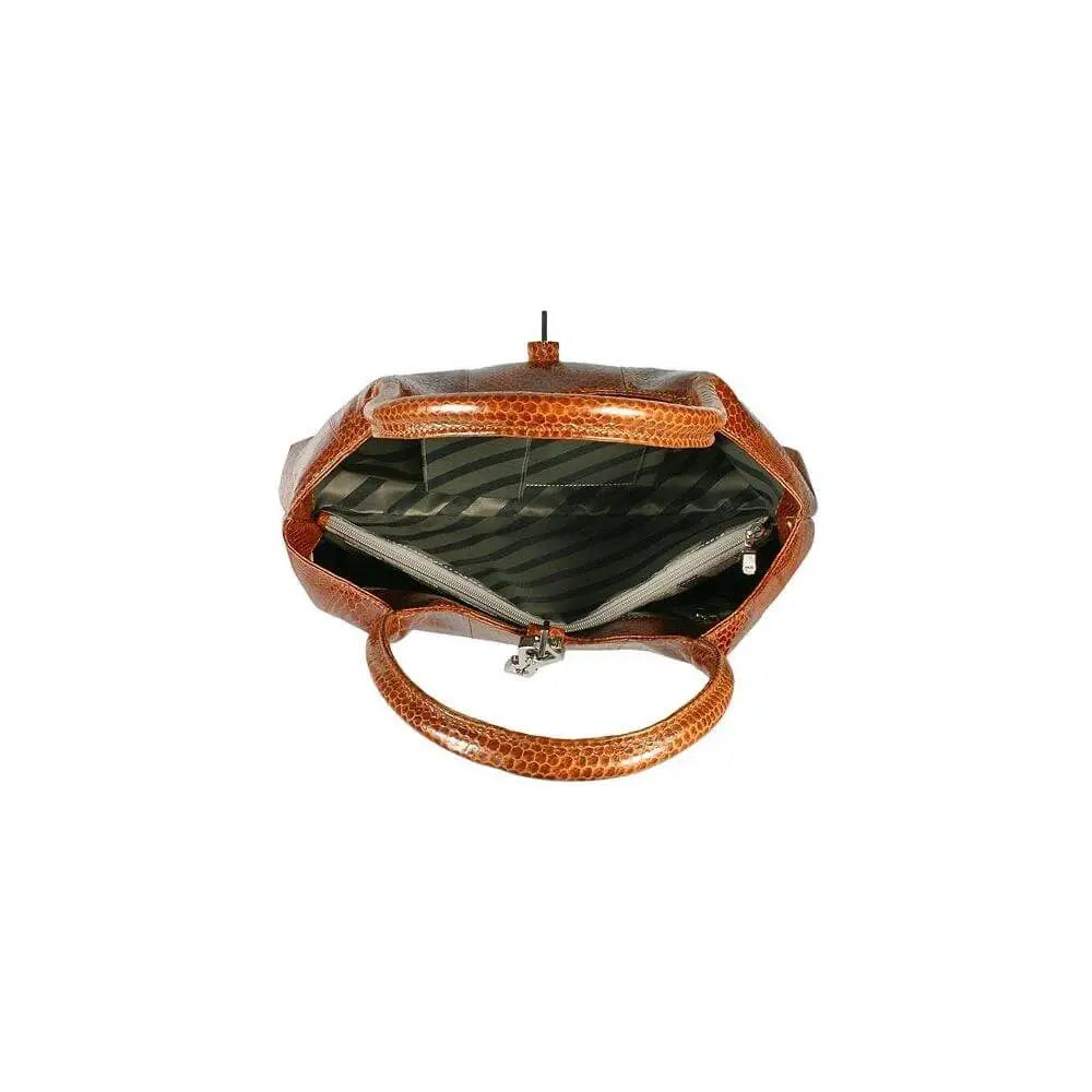 Binnenaanzicht van Dames handtas van Snake Leather DeLeo One