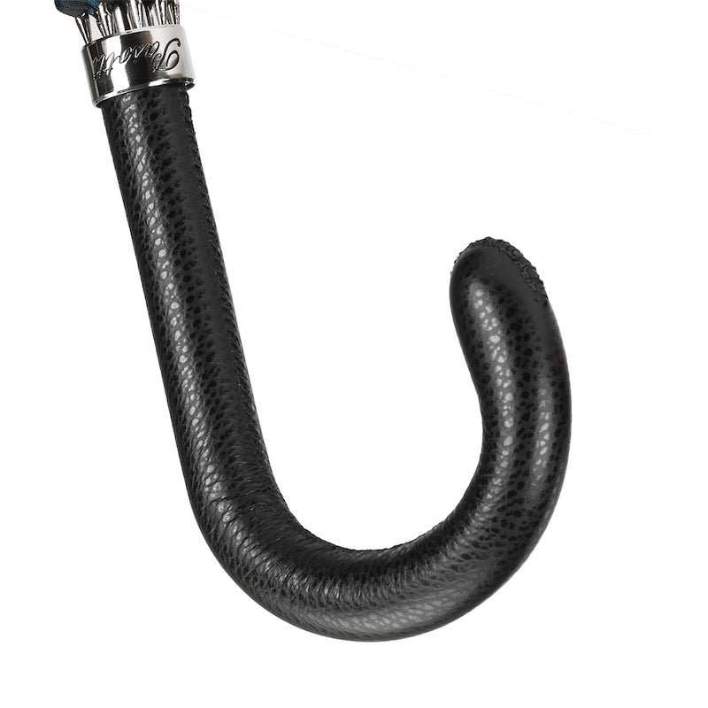 Elegante grijze paraplu leren handvat - Paraplu