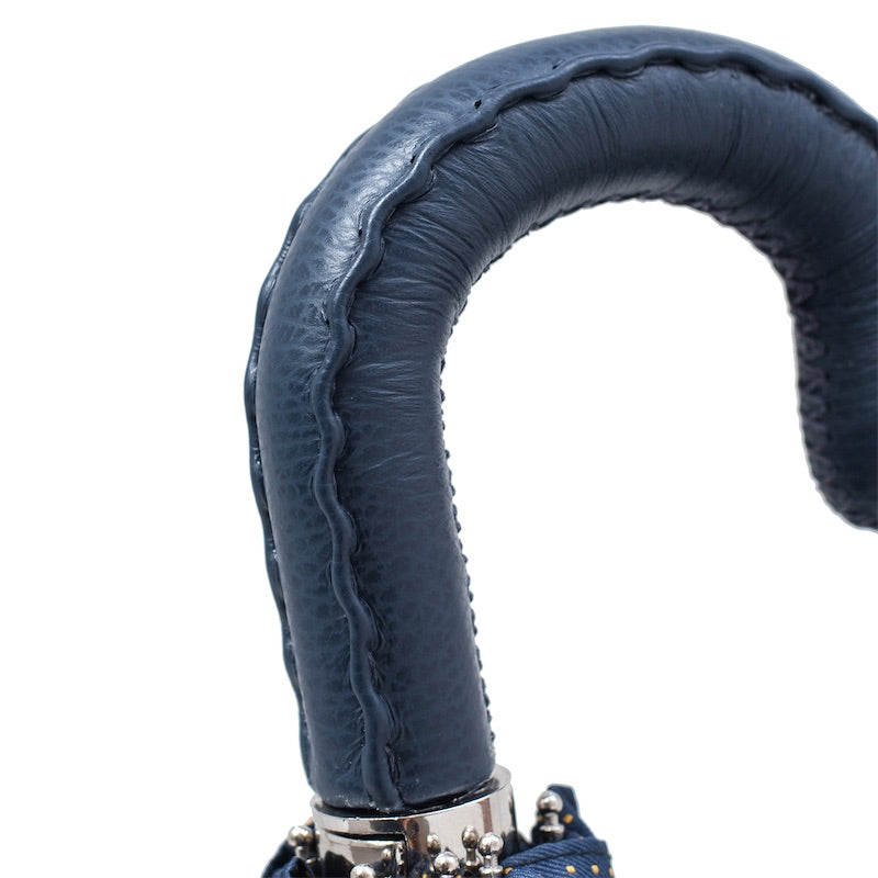 Opvouwbare paraplu met leren handvat - Paraplu