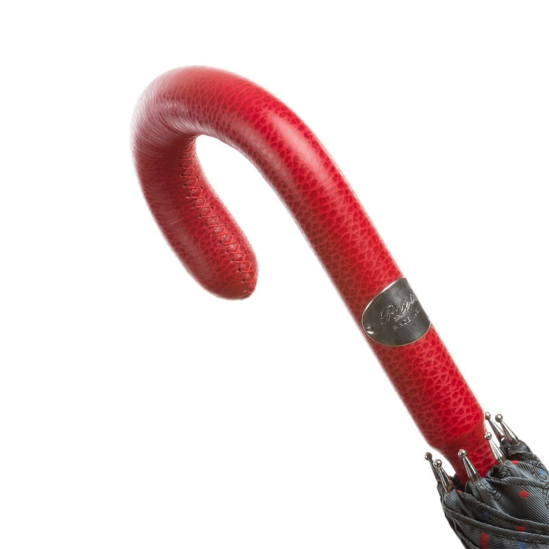 Gentlemen Umbrella with Red Leather Handle - Umbrella