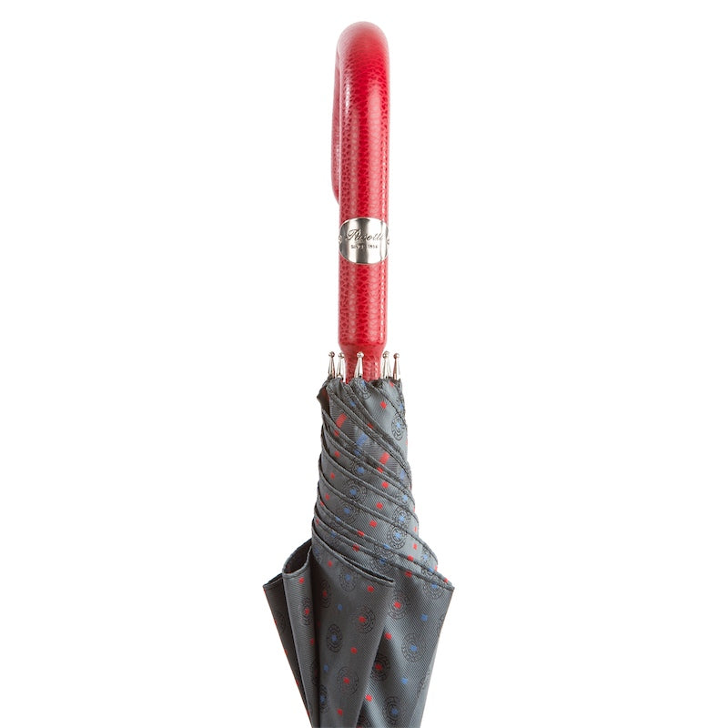Gentlemen Umbrella with Red Leather Handle - Umbrella