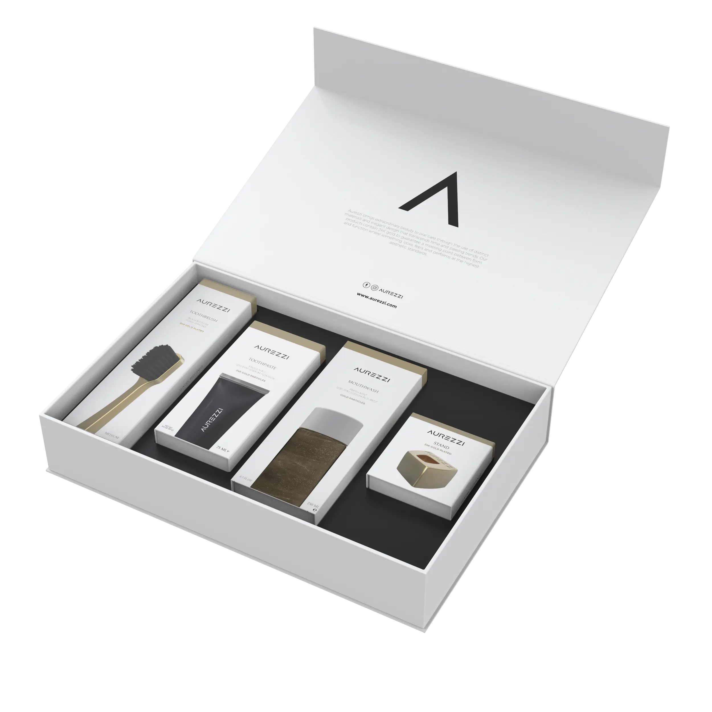 Exclusieve luxe tandenborstelset Gift Box goud 24kt