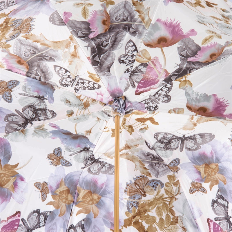 Light Blue Nature Umbrella with Butterflies - Umbrella