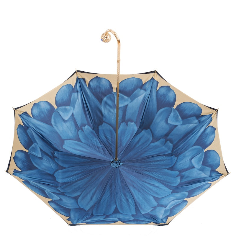 Luxe Blauwe Dahlia Paraplu Dubbele Doek - Paraplu