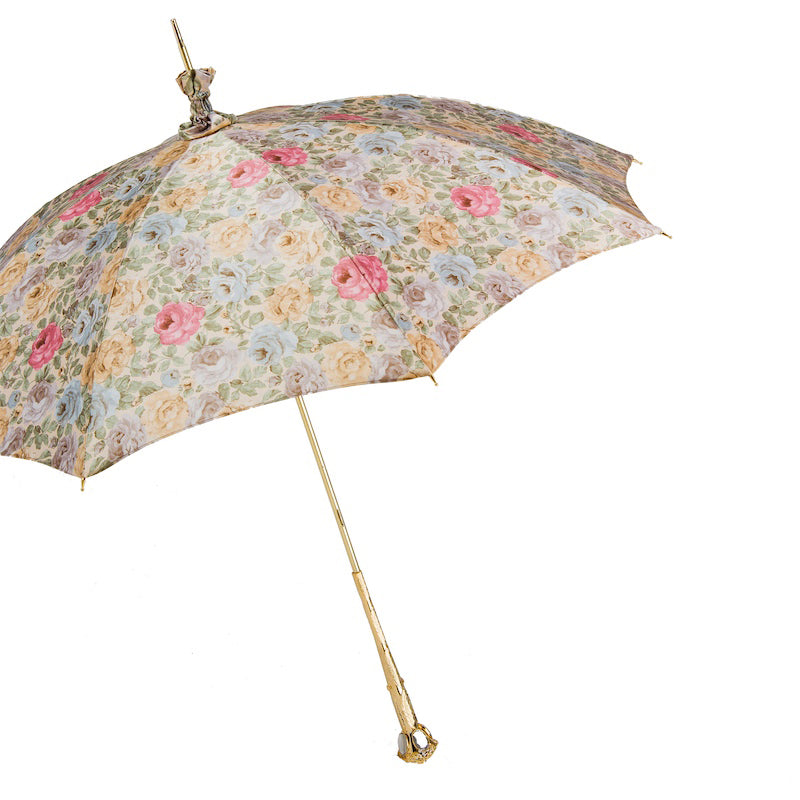 Manual Opening Flowered Parasol Rainproof - Umbrella