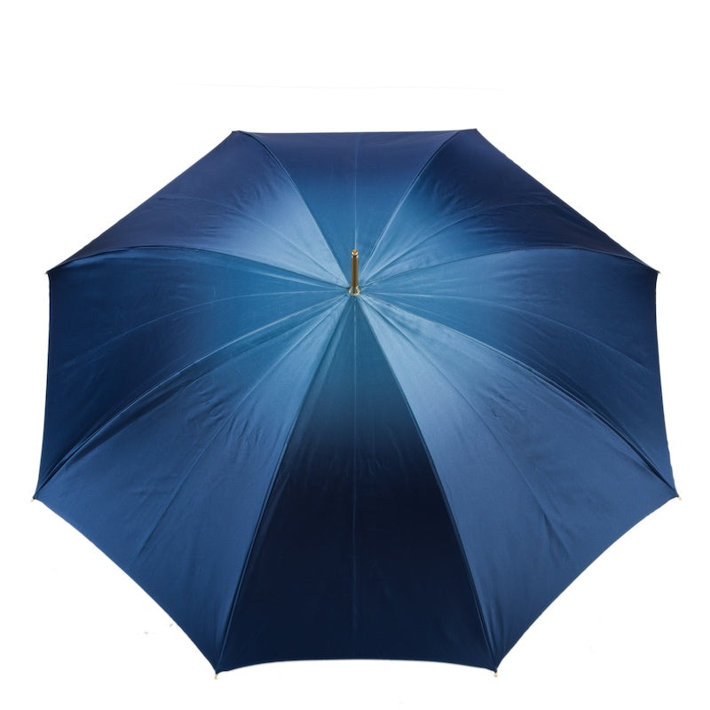 Navy Umbrella with Bridles Print Double Cloth - Umbrella