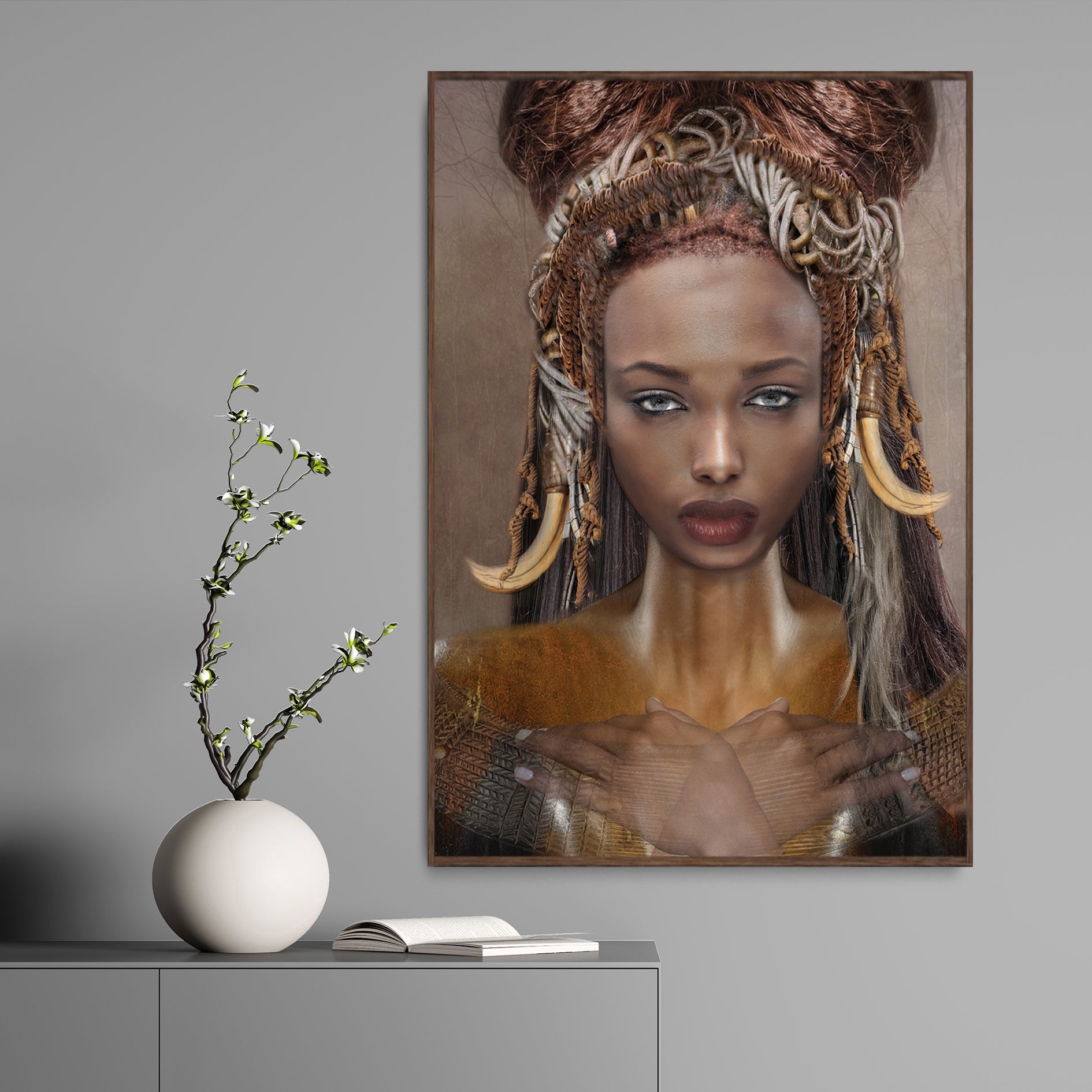 Wall Print Art Nefertiti by Goddesses Series high end design home Décor