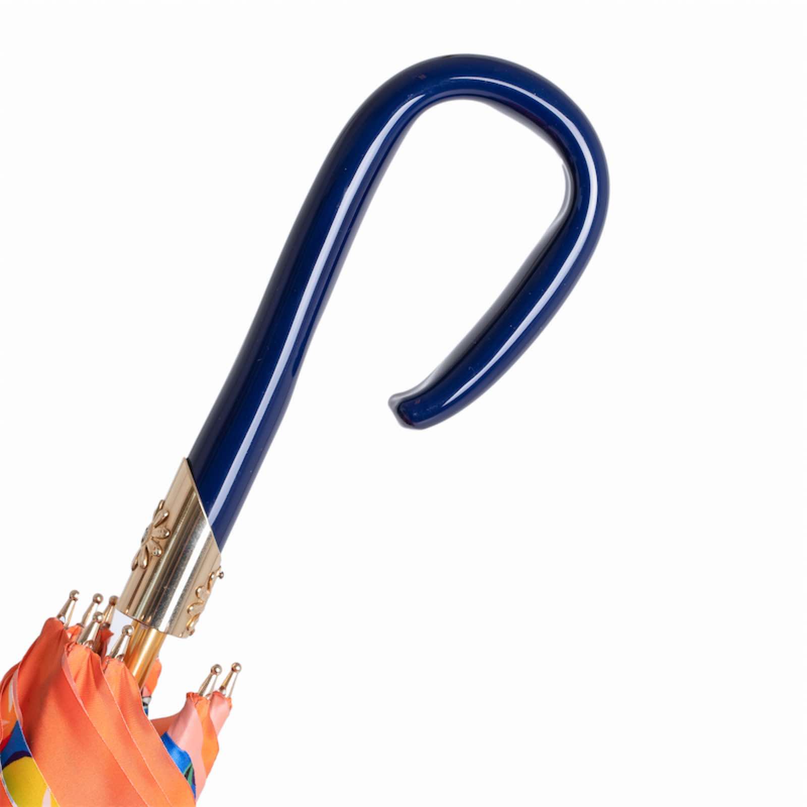 Oranje paraplu met bloemen - Paraplu