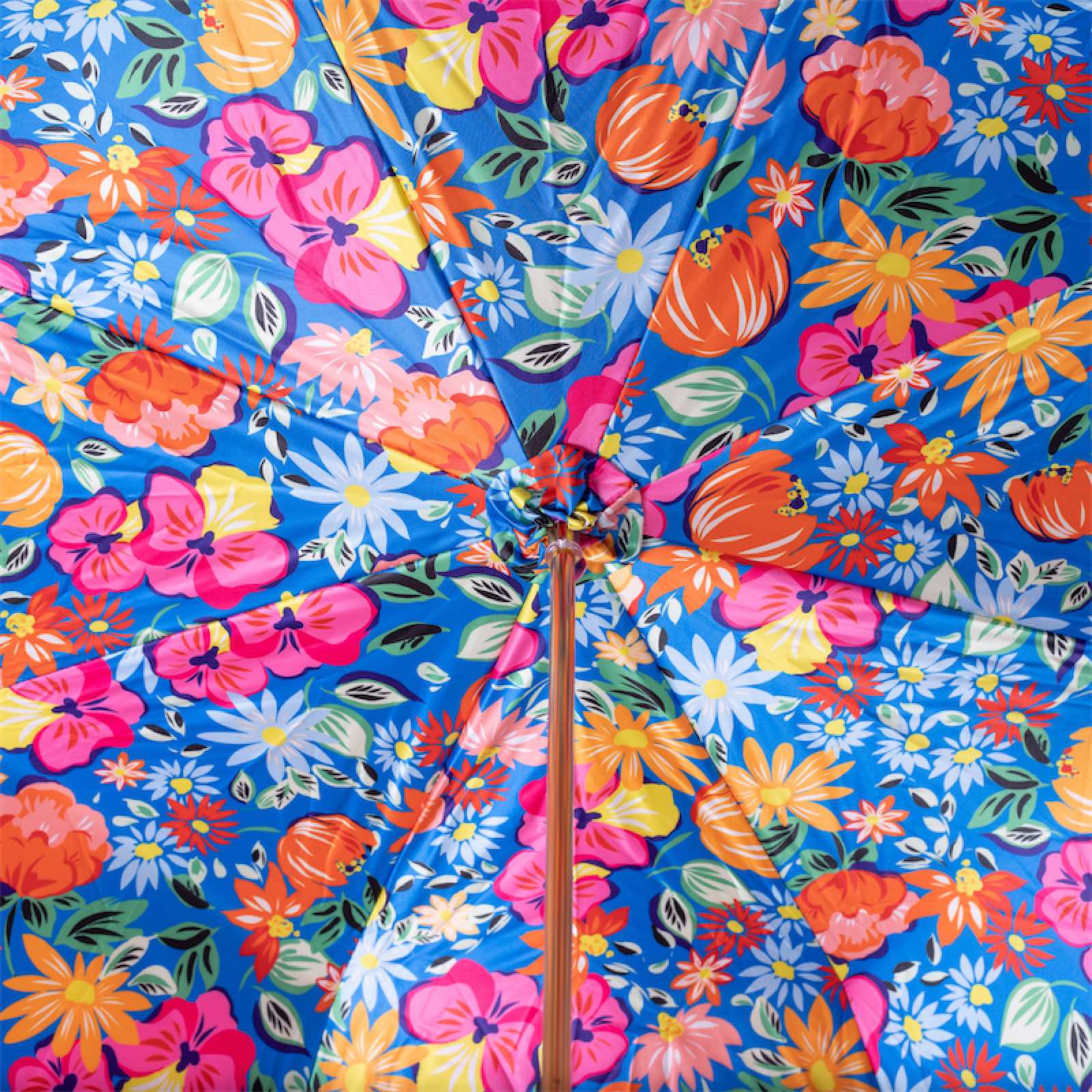 Oranje paraplu met bloemen - Paraplu