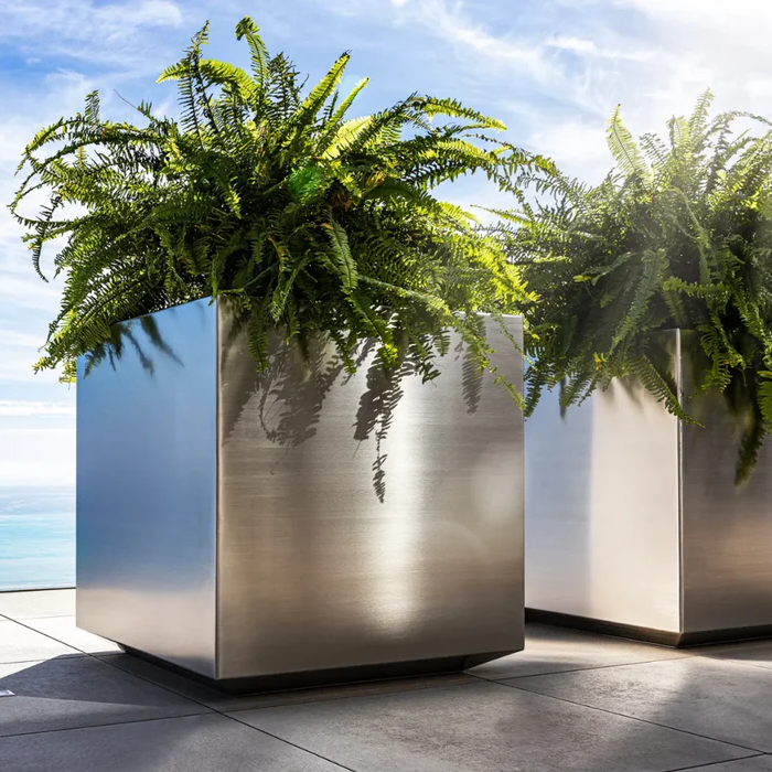 Outdoor Planters Kubik Steel