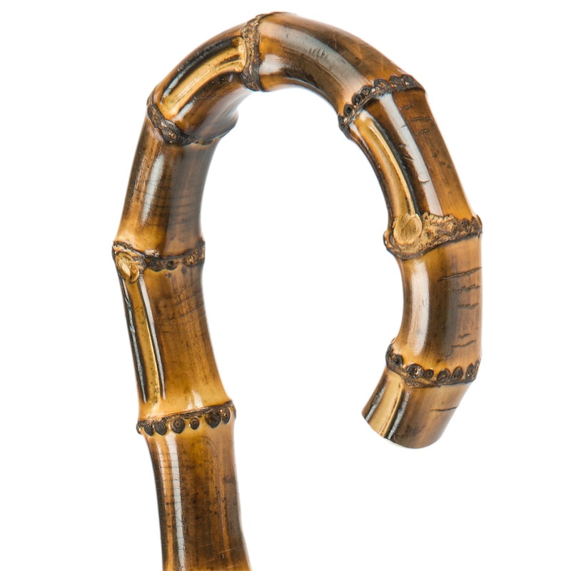 Bamboe Handvat Paraplu met Teugels Dubbele Doek - Paraplu