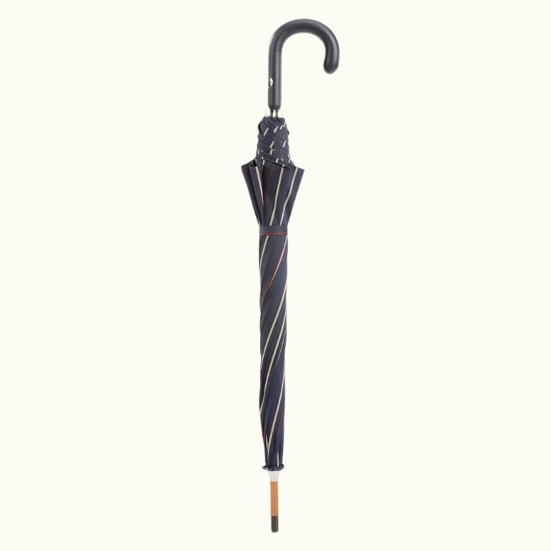 Op maat gemaakte paraplu marineblauwe leren handgreep - Paraplu