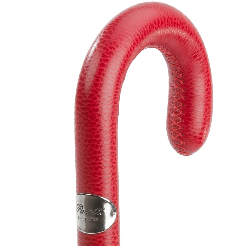 Bespoke Umbrella Red Leather Handle - Umbrella
