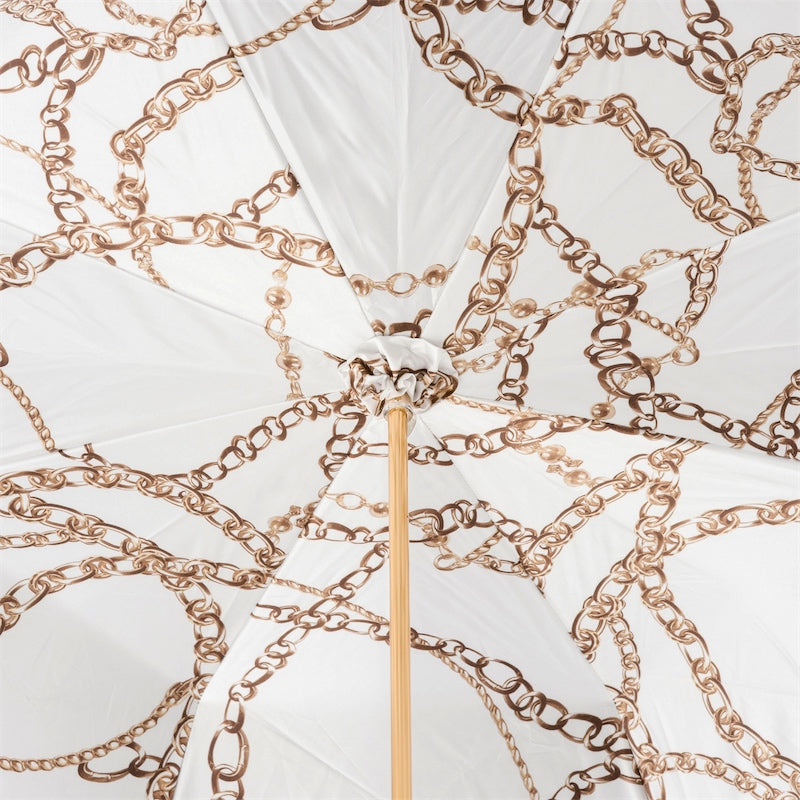 Zwarte paraplu met kettingen bedrukt aan de binnenkant - Paraplu