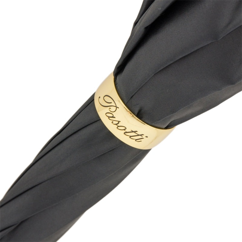 Zwarte paraplu met pauw binnenkant dubbele doek - Paraplu