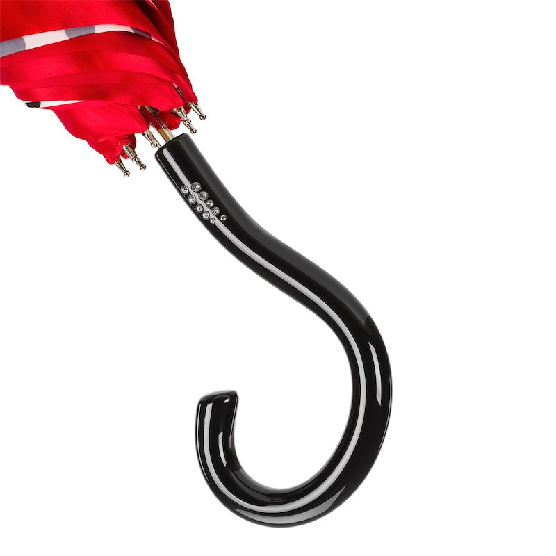 Felrode stippen paraplu dubbele doek - Paraplu