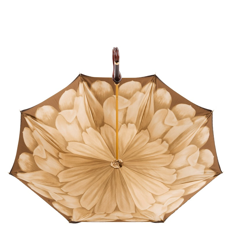 Brown Dahlia Umbrella Double Cloth - Umbrella