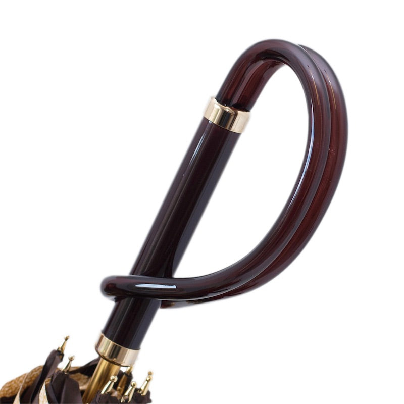 Bruine gespikkelde paraplu dubbele doek - Paraplu