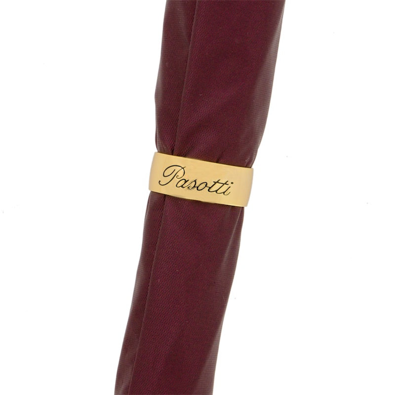 Burgundy Umbrella with Golden Dog - Umbrella