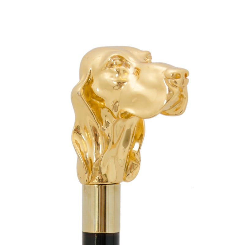 Burgundy Umbrella with Golden Dog - Umbrella