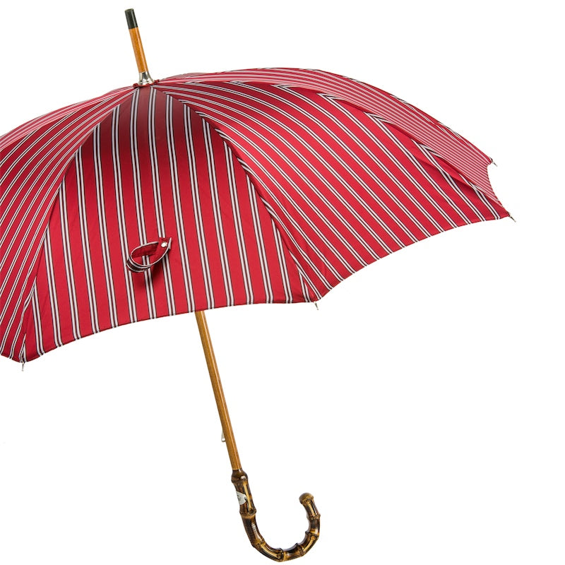 Classic Striped Umbrella Bamboo Handle - Umbrella