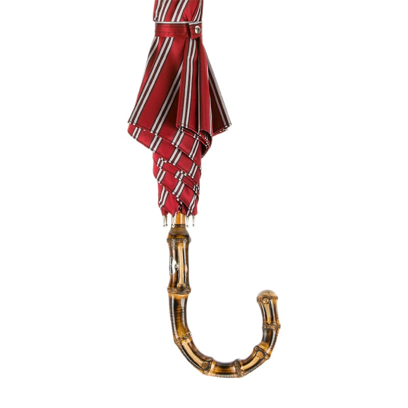 Classic Striped Umbrella Bamboo Handle - Umbrella