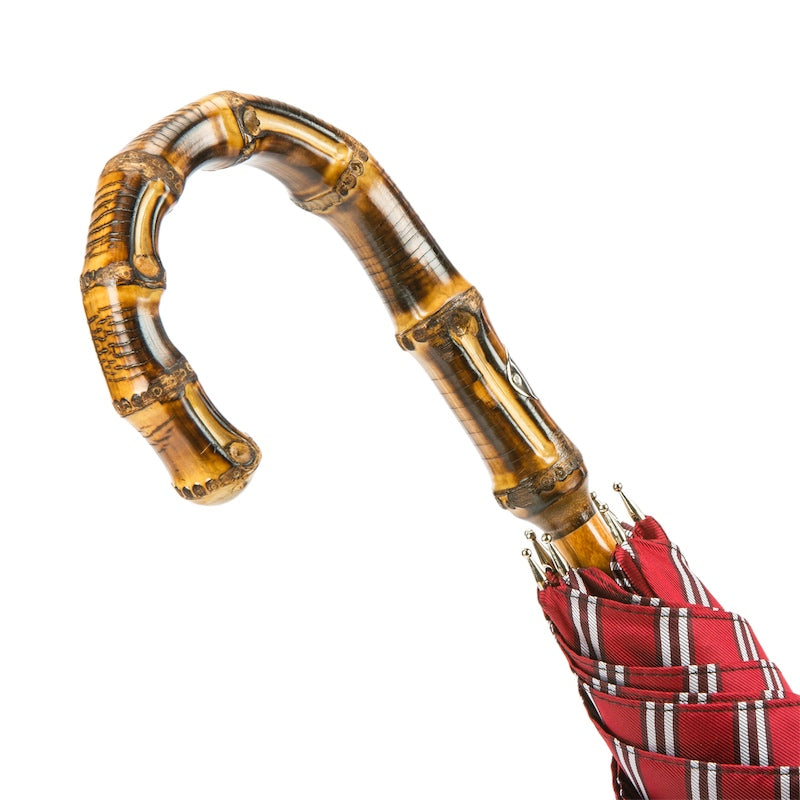 Classic Striped Umbrella Bamboo Handle - Umbrella