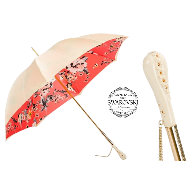 Flowered Vintage Umbrella Double Cloth - Umbrella