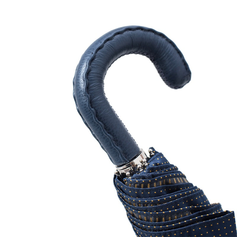 Opvouwbare paraplu met leren handvat - Paraplu