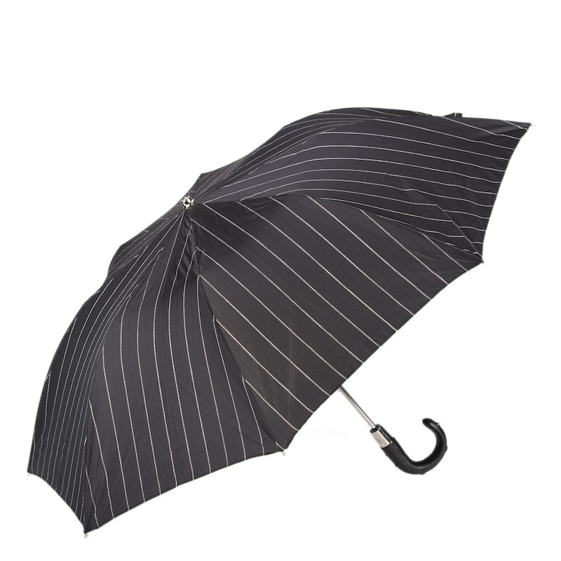 Folding Umbrella with Studs Leather Handle - Umbrella