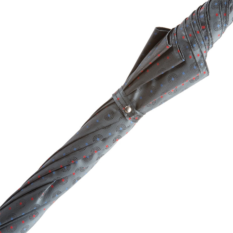 Herenparaplu met rode leren handgreep - Paraplu