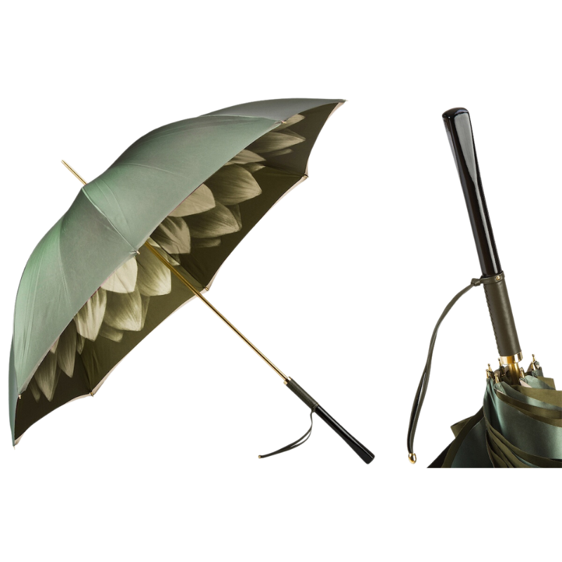 Groene Dahlia Paraplu Dubbel Doek - Paraplu