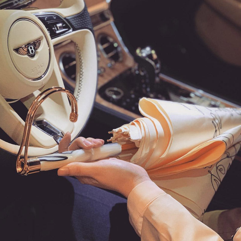 Ivoor Schets Vrouw Paraplu Dubbele Doek - Paraplu