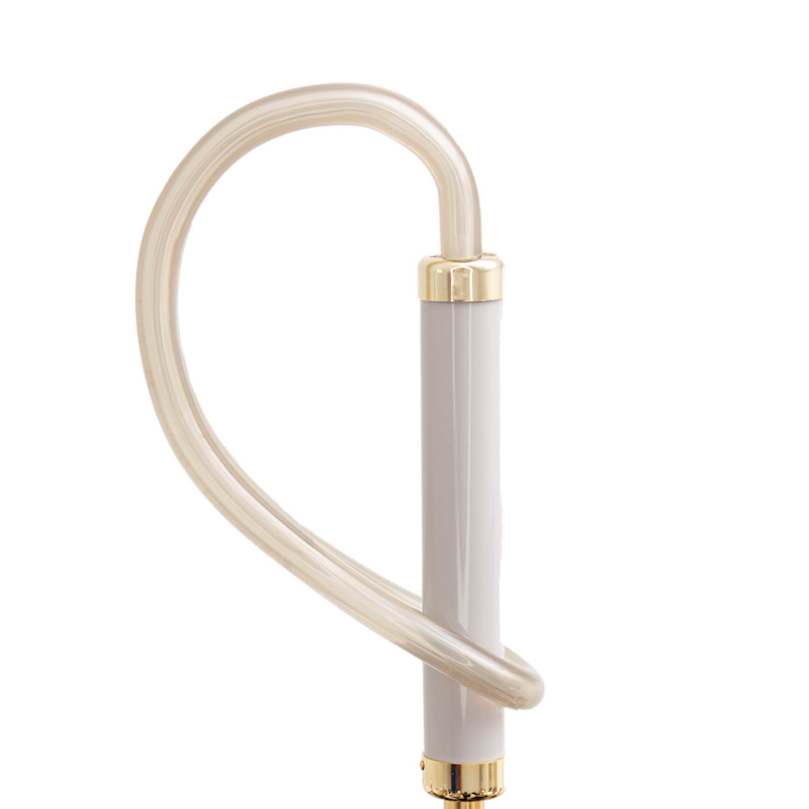 Ivoorkleurige paraplu met zwarte strepen - Paraplu