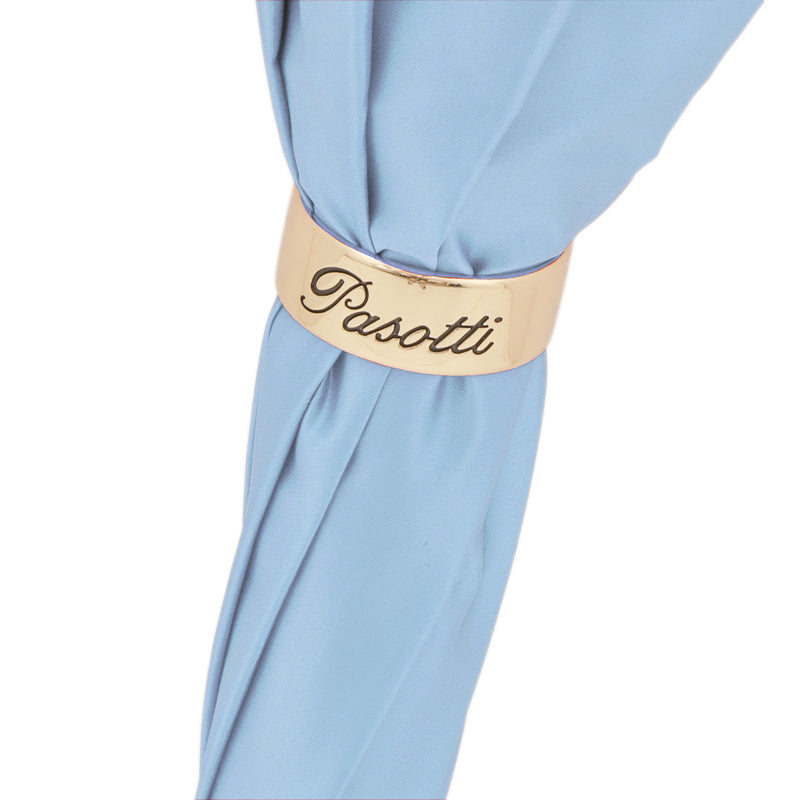 Lichtblauwe natuurparaplu met vlinders - Paraplu