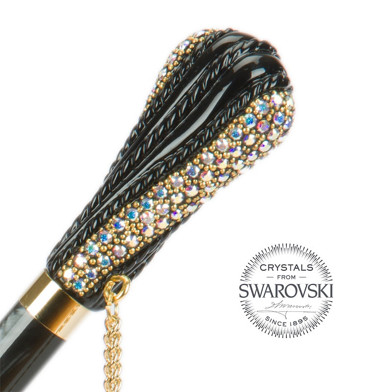 Luxe gouden Dahlia paraplu dubbele doek - Paraplu