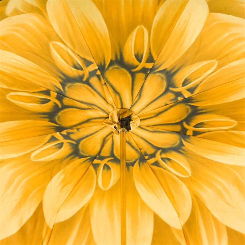 Luxe gouden Dahlia paraplu dubbele doek - Paraplu