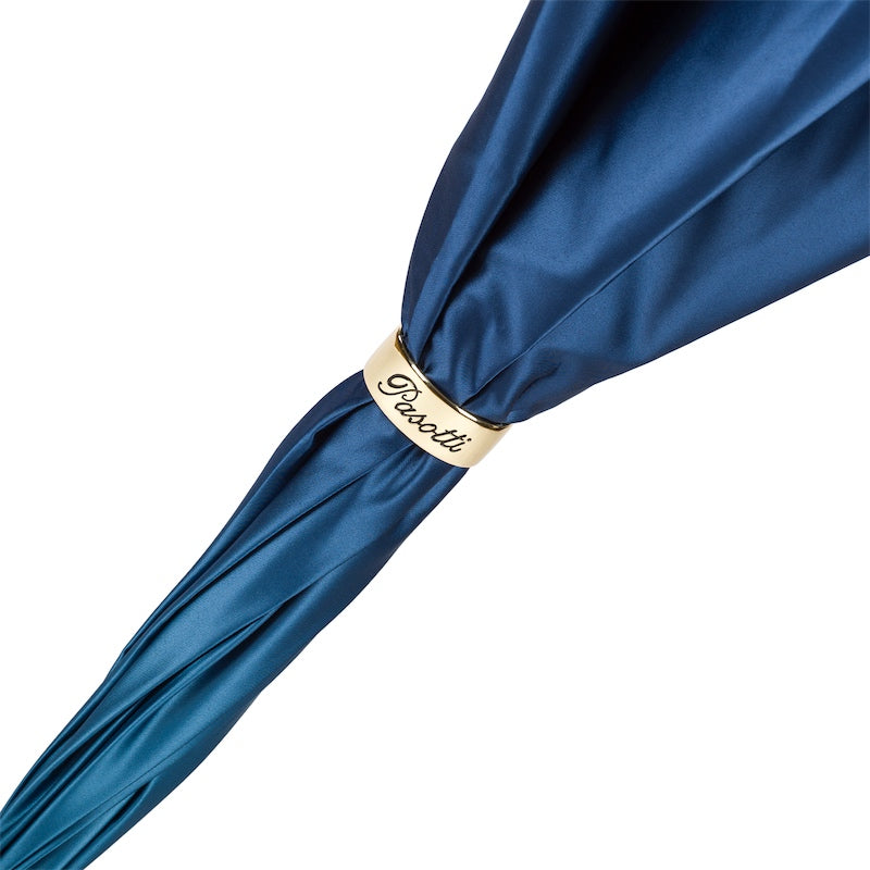 Marineblauwe paraplu met teugelsprint, dubbele doek - Paraplu