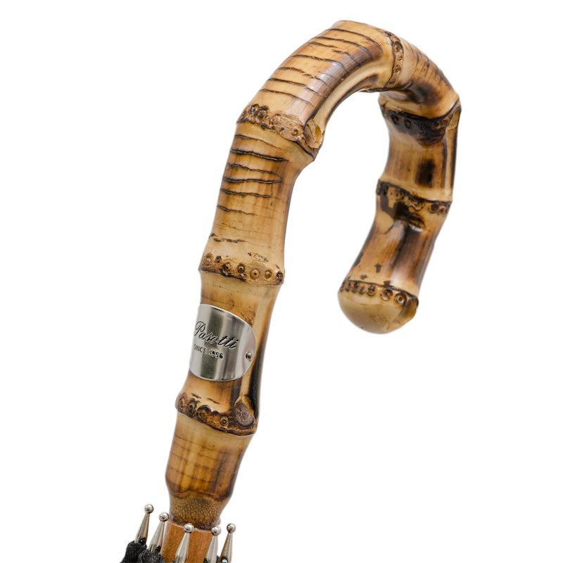 Oxford Zwarte Paraplu met Bamboe Handvat - Paraplu