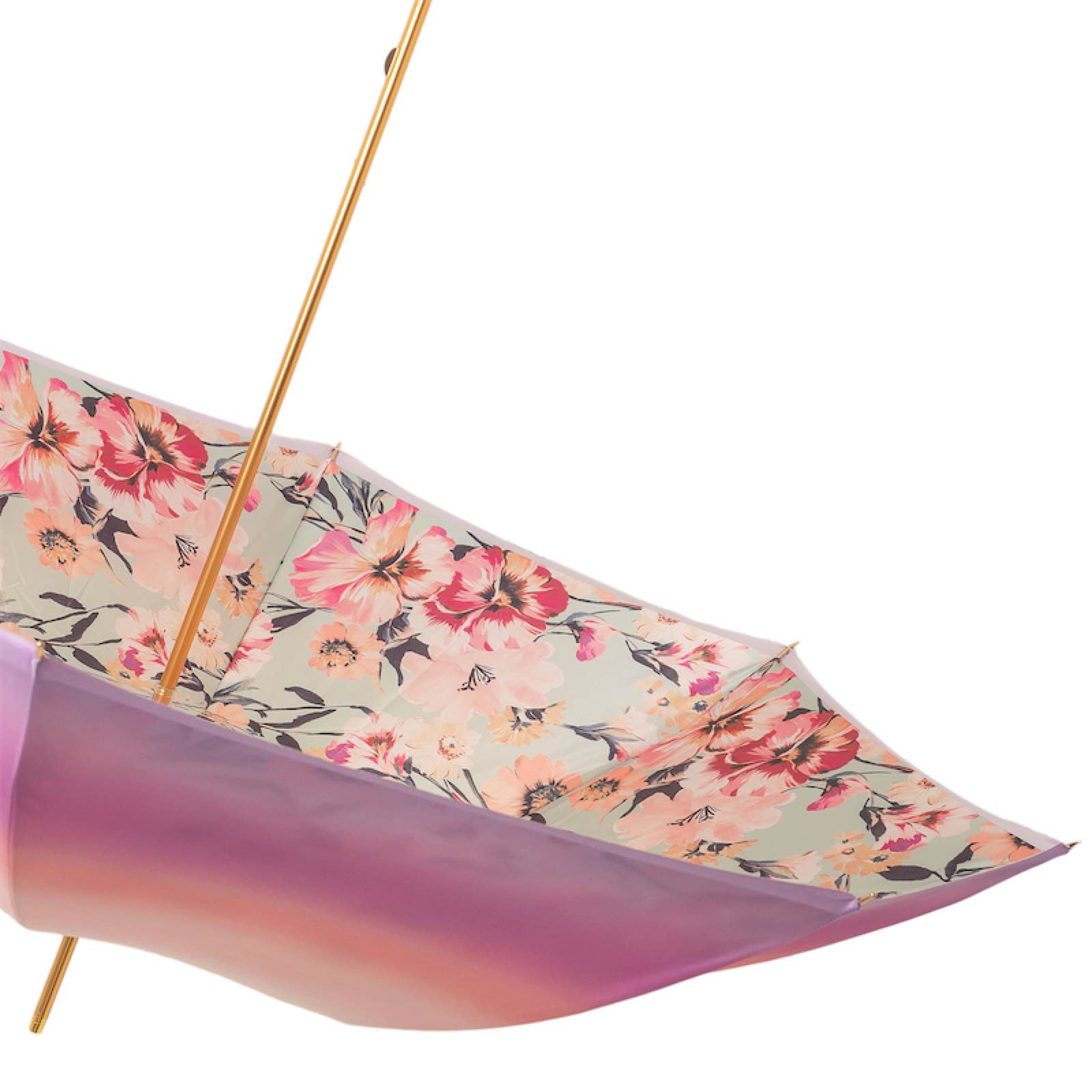 Pink Ombre Umbrella and Flowers inside - Umbrella
