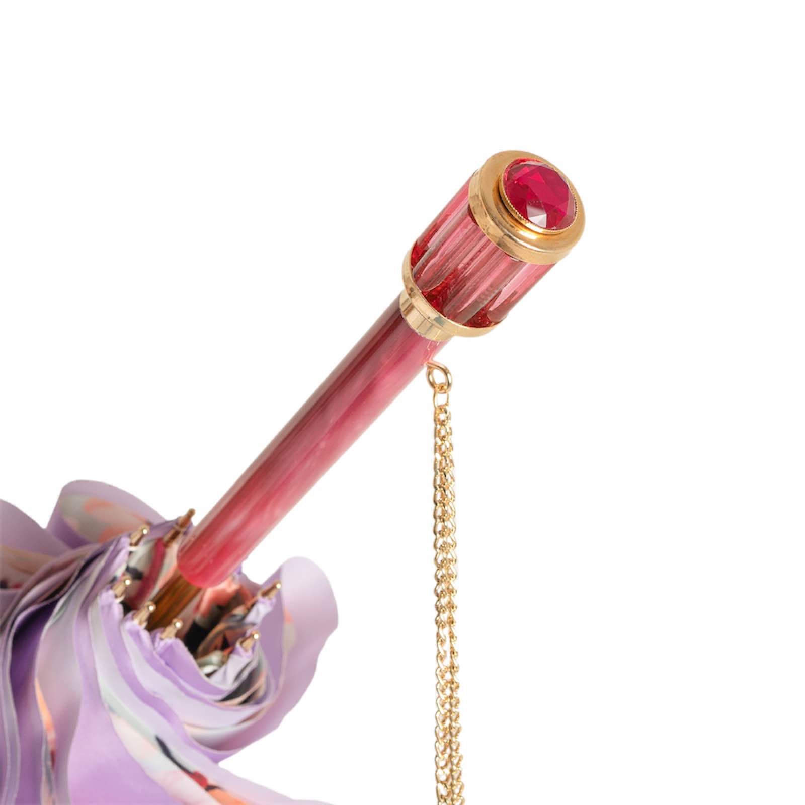 Pink Ombre Umbrella and Flowers inside - Umbrella