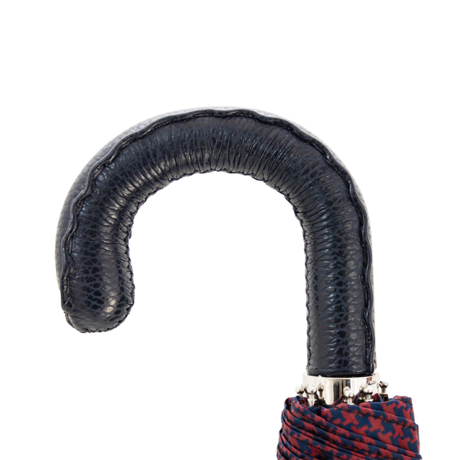 Rood & Marineblauw Pied de Poule Opvouwbare Paraplu - Paraplu