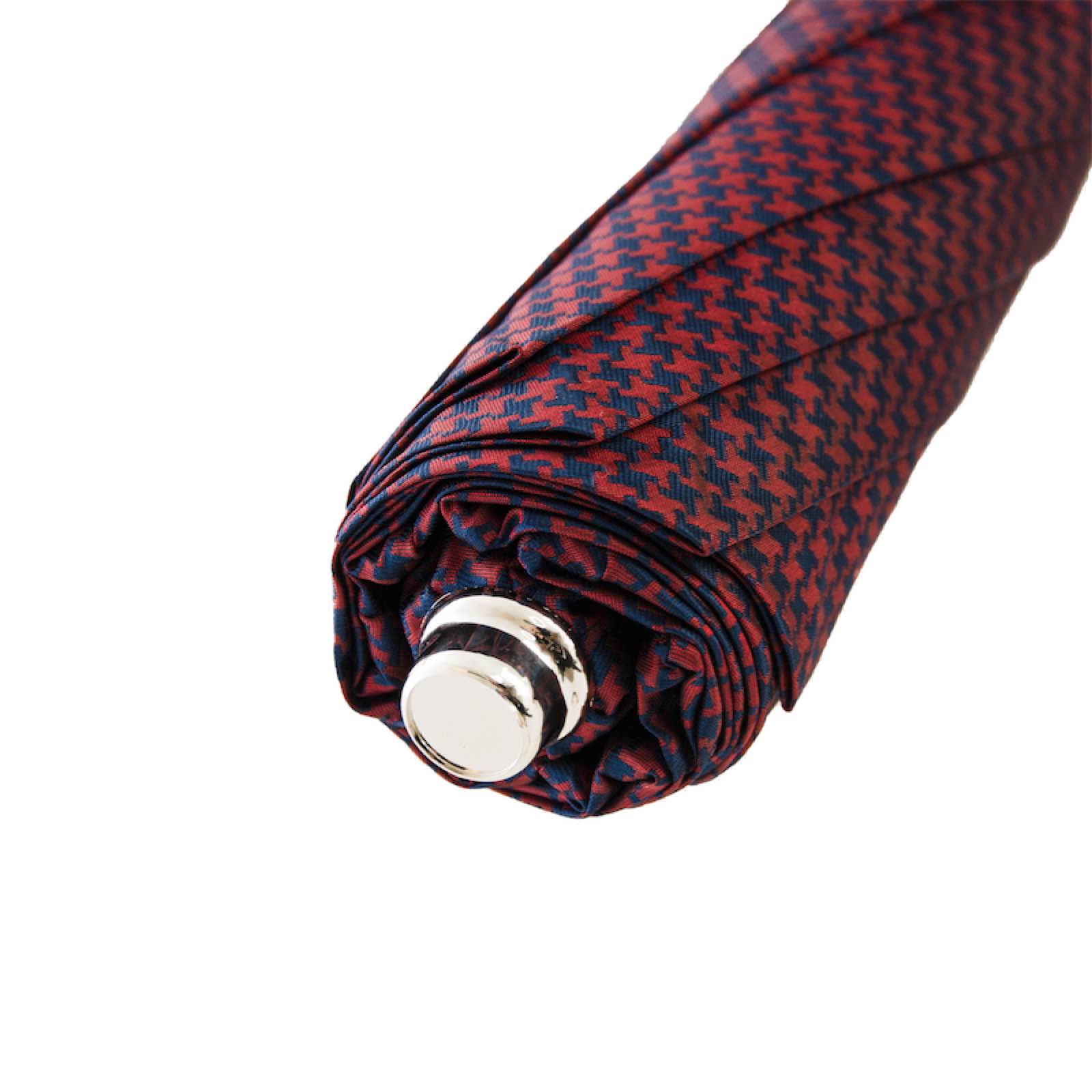 Rood & Marineblauw Pied de Poule Opvouwbare Paraplu - Paraplu