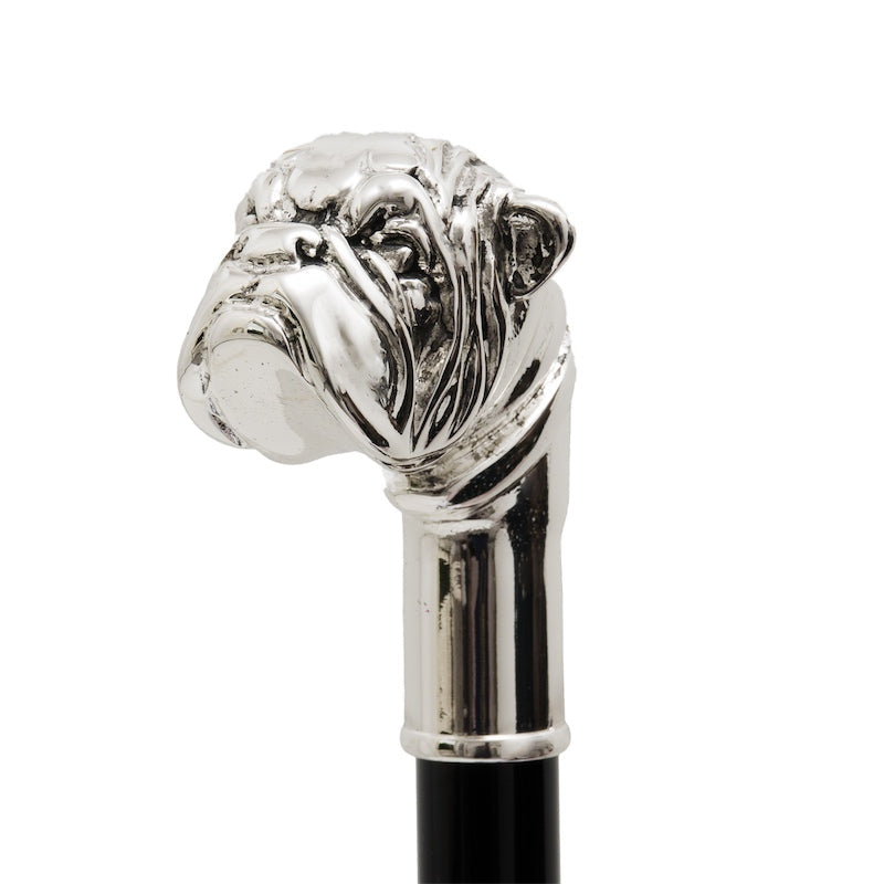 Silver Bulldog Cane - Canes