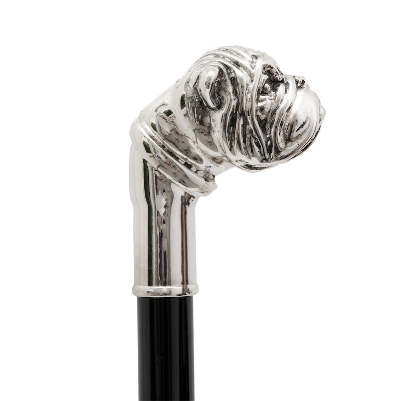 Silver Bulldog Cane - Canes